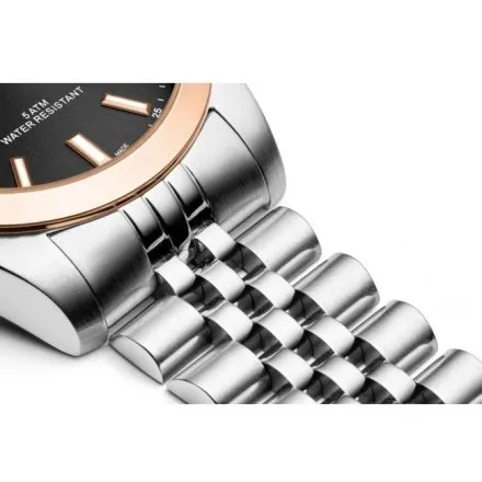 Adriatica zegarek męski srebrny z różowozłotym pierścieniem A1299.R117Q