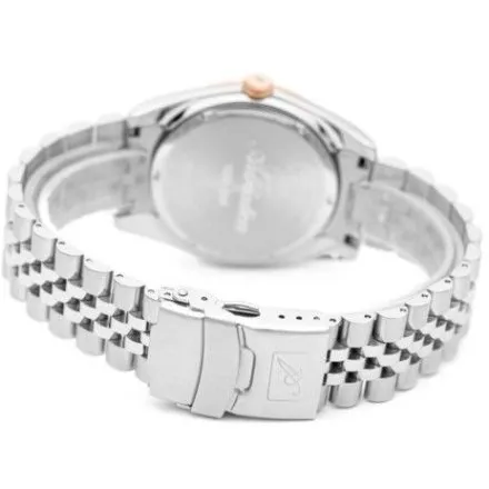 Adriatica zegarek męski srebrny z różowozłotym pierścieniem A1299.R117Q