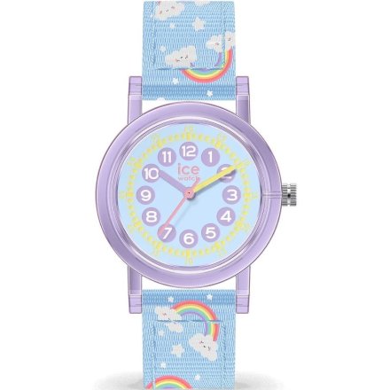 Ice-watch Learning S błękitny tęcza zegarek dziewczęcy z cyferkami do nauki 023299