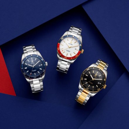 Tommy Hilfiger TH85 Automatic zegarek męski srebrny na bransolecie 1710551