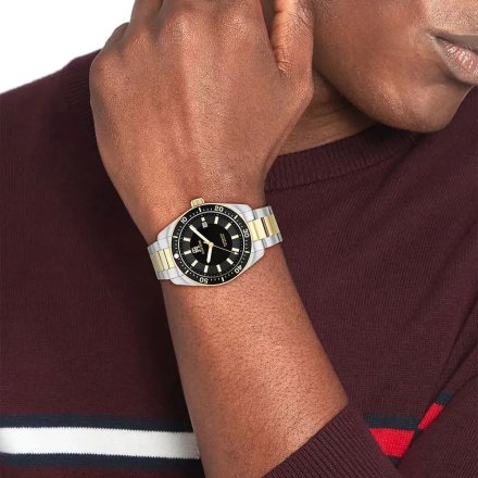 Tommy Hilfiger TH85 Automatic zegarek męski czarny na bransolecie 1710552