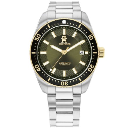 Tommy Hilfiger TH85 Automatic zegarek męski zielony na bransolecie 1792155