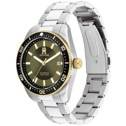 Tommy Hilfiger TH85 Automatic zegarek męski zielony na bransolecie 1792155