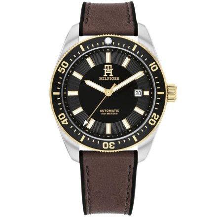 Tommy Hilfiger TH85 Automatic zegarek męski brązowy na pasku 1792142
