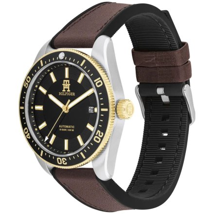 Tommy Hilfiger TH85 Automatic zegarek męski brązowy na pasku 1792142