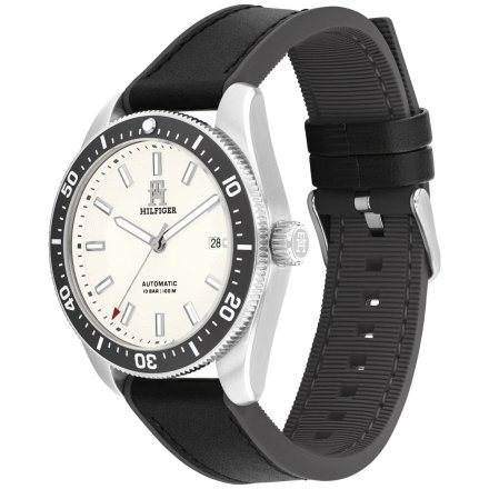 Tommy Hilfiger TH85 Automatic zegarek męski czarny na pasku 1792153