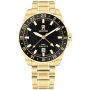 Tommy Hilfiger TH85 GMT zegarek męski złoty na bransolecie 1792133