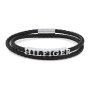 Tommy Hilfiger Bryan bransoletka męska pleciona skórzana czarna 2790587