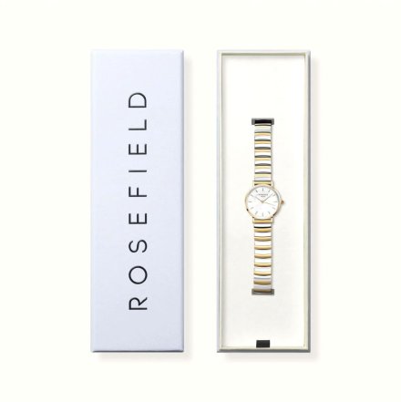 Rosefield Small Edit zegarek damski dwukolorowy z perłową tarczą SEWDSG-SE03