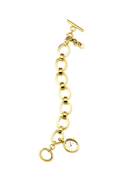 Rosefield Oval Charm zegarek zawieszka na bransoletce złoty SWGSG-OV13
