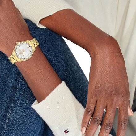 Tommy Hilfiger TH85 zegarek damski złoty z kryształkami 1782758