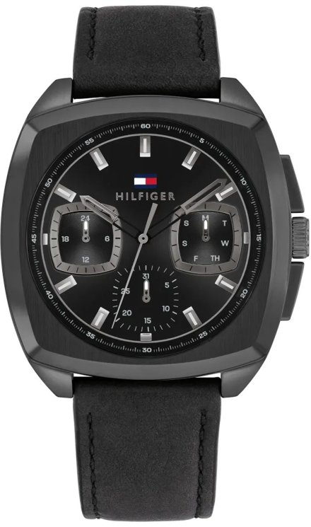 Tommy Hilfiger Apollo zegarek męski czarny z datownikiem 1710556