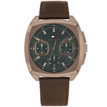 Tommy Hilfiger Apollo zegarek męski brązowy z datownikiem 1710557