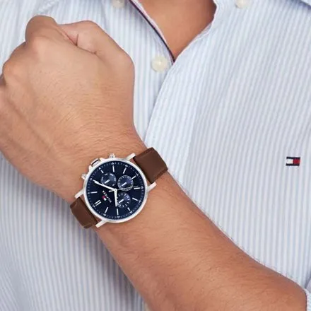 Tommy Hilfiger Tyson zegarek męski z granatową tarczą i chronografem 1710585