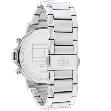 Tommy Hilfiger Tyson zegarek męski srebrny z granatowym tarczą 1710588