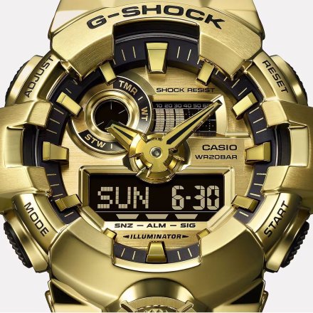 Casio G-SHOCK zegarek złoty z czarnym paskiem GM-700G-9AER