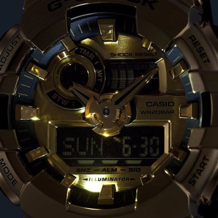 Casio G-SHOCK zegarek złoty z czarnym paskiem GM-700G-9AER