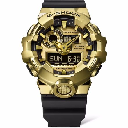 Casio G-SHOCK zegarek złoty z czarnym paskiem GM-700G-9AER