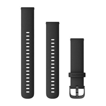 Czarny pasek 18 mm Garmin do Venu 3S Venu 2S Forerunner 265S Forerunner 265S Vivoactive 4S 3S 010-12932-01