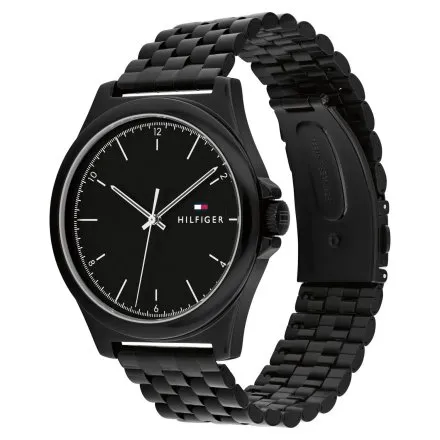 Tommy Hilfiger Norris zegarek męski czarny na bransolecie 1710613