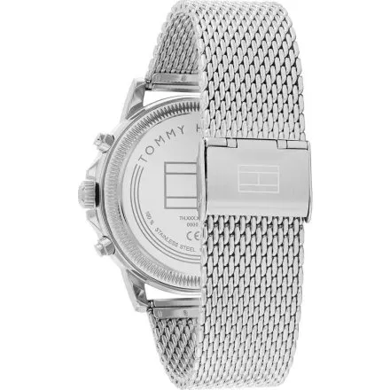 Tommy Hilfiger Stwerat zegarek męski srebrny z zieloną tarczą 1710608