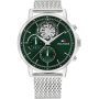 Tommy Hilfiger Stwerat zegarek męski srebrny z zieloną tarczą 1710608