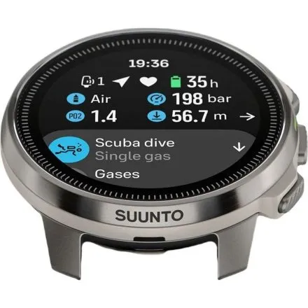 SUUNTO Ocean Steel Sand SS050984000 beżowo-srebrny zegarek do nurkowania i treningów