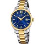 Festina Swiss Made 20027/2 Zegarek Męski srebrno-złoty z granatową tarczą