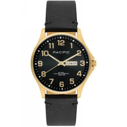 Pacific Polska SMA-1073D-06 czarno-złoty męski zegarek z orłem i polskim datownikiem