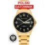 Pacific Polska SMB-1073D-06 złoto-czarny męski zegarek z orłem i polskim datownikiem