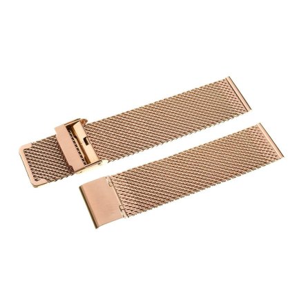 Różowo złota bransoletka gruba siatka do smartwatch zegarek 22 / 24 / 26