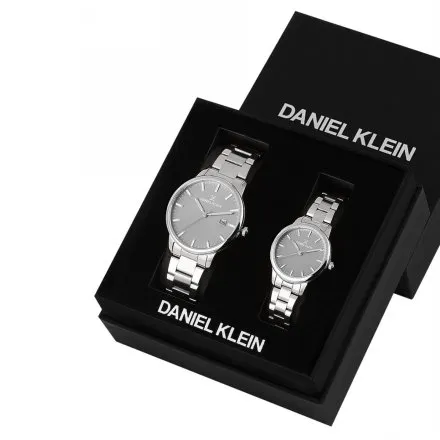 Zegarki dla par komplet srebrny klasyczny Daniel Klein DK113576-2