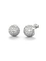 Guess Calypso srebrne kolczyki kółka z kryształkami JUBE04457JW