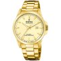 Festina Swiss Made 20044/4 Zegarek Męski ze złotą tarczą i szkłem szafirowym