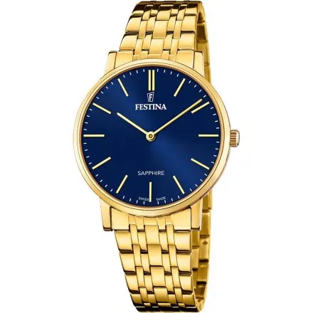 Festina Swiss Made 20046/4 Zegarek Męski z granatową tarczą i szkłem szafirowym