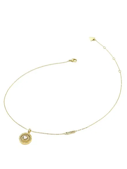 Guess M'Ama Non M'Ama złoty naszyjnik z kryształkami JUBN04658JW