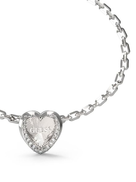 Guess Mon Amour srebrna bransoletka damska kryształki JUBB04607JW (S)
