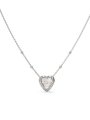 Guess Mon Amour srebrny naszyjnik z sercem i kryształkami JUBN04606JW
