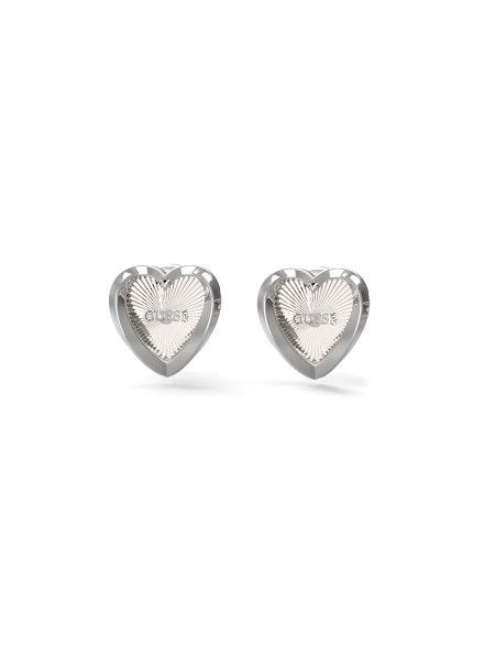 Guess Mon Amour srebrne kolczyki serce JUBE04612JW