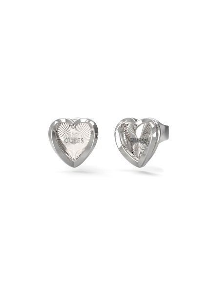 Guess Mon Amour srebrne kolczyki serce JUBE04612JW