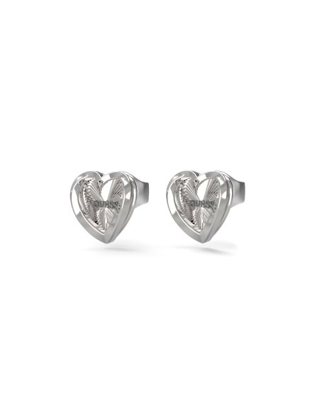 Guess Mon Amour srebrne kolczyki serce JUBE04612JW