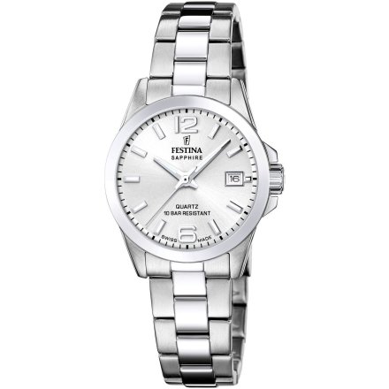 Festina Classic Bracelet 20049/1 zegarek damski srebrny na bransolecie z datownikiem