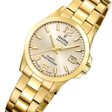 Festina Classic Bracelet 20050/2 zegarek damski złoty na bransolecie z datownikiem