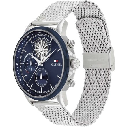 Tommy Hilfiger Stewart zegarek męski srebrny z granatową tarczą 1710609