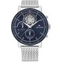 Tommy Hilfiger Stewart zegarek męski srebrny z granatową tarczą 1710609