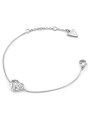 Guess In My Heart srebrna bransoletka damska serce kryształki JUBB04502JW (L)