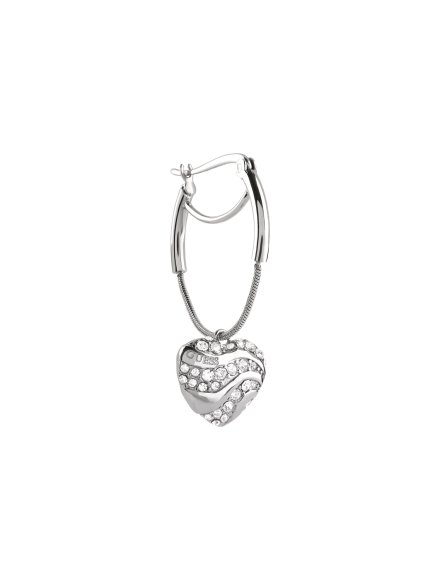 Guess In My Heart srebrne kolczyki serce z kryształkami JUBE04505JW