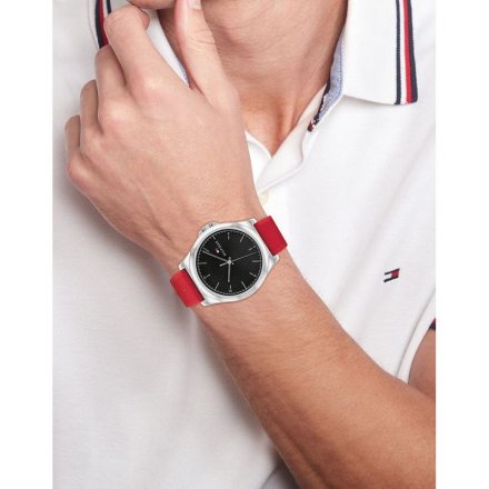 Tommy Hilfiger Norris zegarek męski na czerwonym pasku 1710615