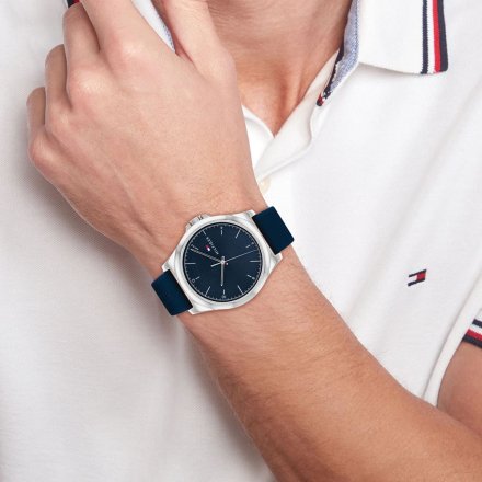 Tommy Hilfiger Norris zegarek męski granatowy na pasku 1710616