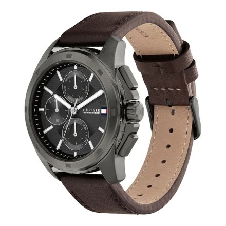 Tommy Hilfiger Walker zegarek męski na brązowym pasku 1710623